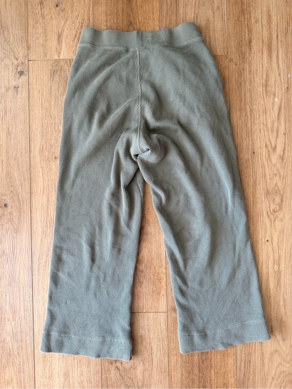 Pact Thermal Waffle Wide Leg Pants Green Size Small - Picture 3 of 9